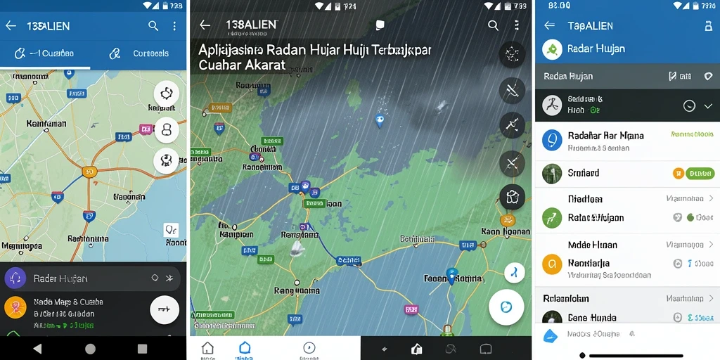 Antarmuka aplikasi 138ALIEN menampilkan peta radar hujan dengan jelas.