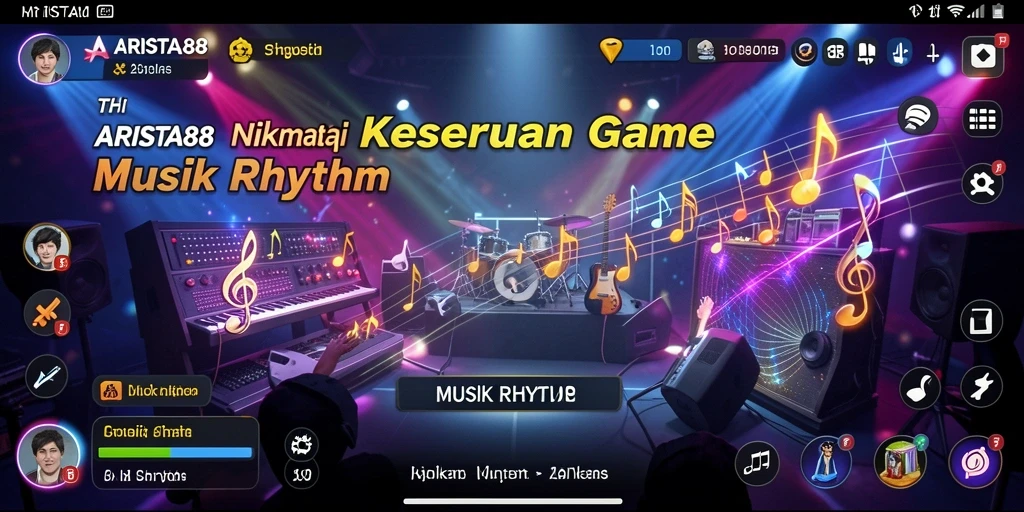 Tampilan antarmuka ARISTA88 dengan karakter dan musik yang hidup.
