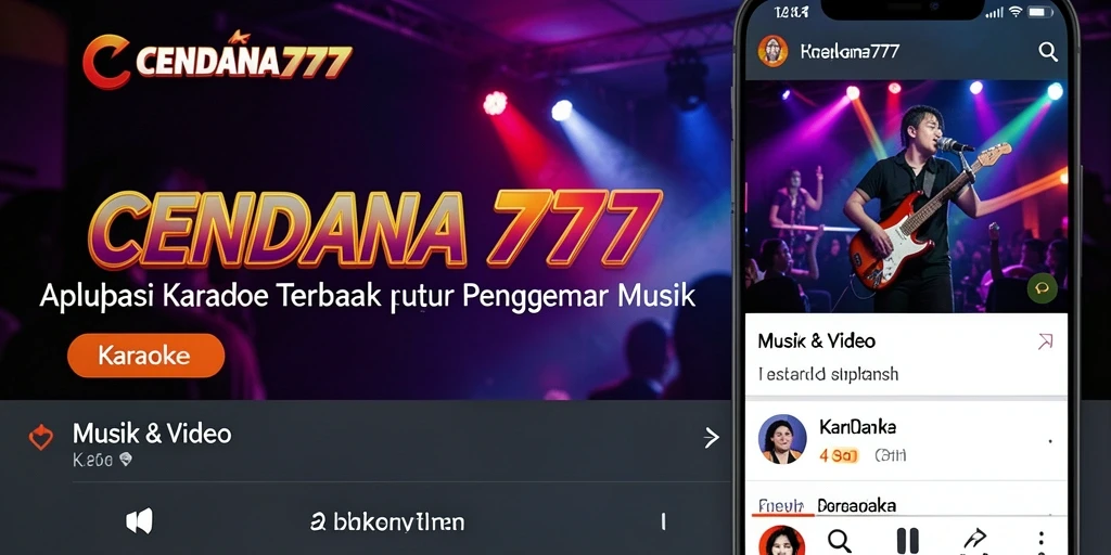 Antarmuka CENDANA777 dengan berbagai fitur karaoke yang menarik.