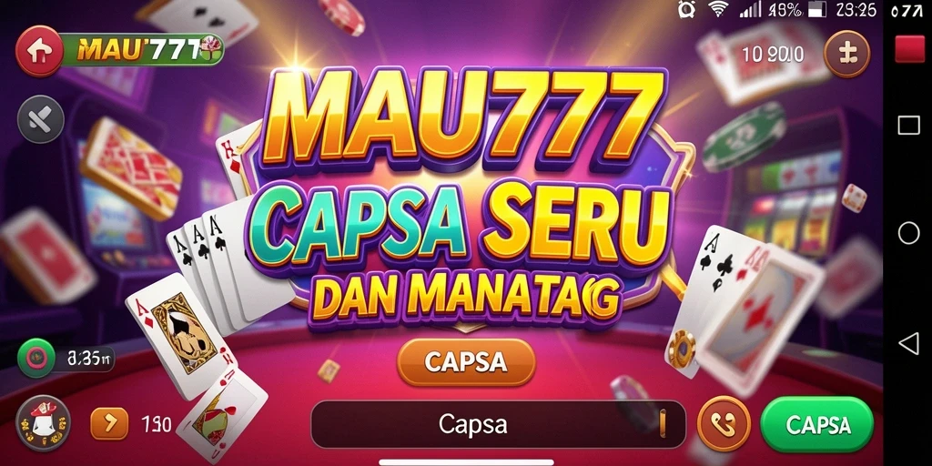 Antarmuka permainan Capsa MAU777 yang menarik dan interaktif.