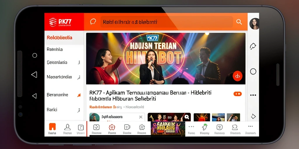 Tampilan antarmuka RK77 yang menarik dan informatif.